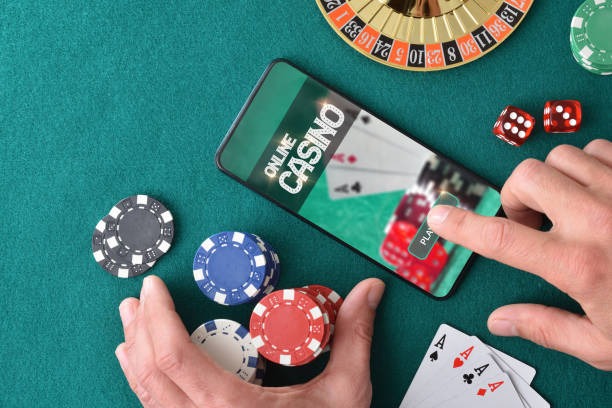 Live dealer blackjack table on mobile phone screen